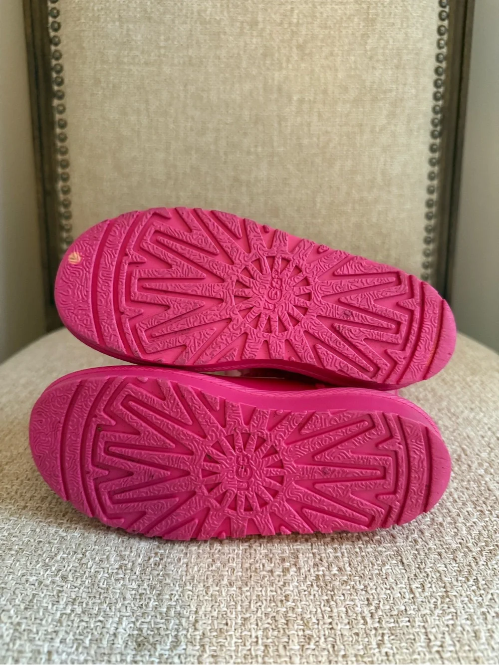 Girls UGG Kids Hot Pink Waterproof Rubber Rain Boots size toddler 11